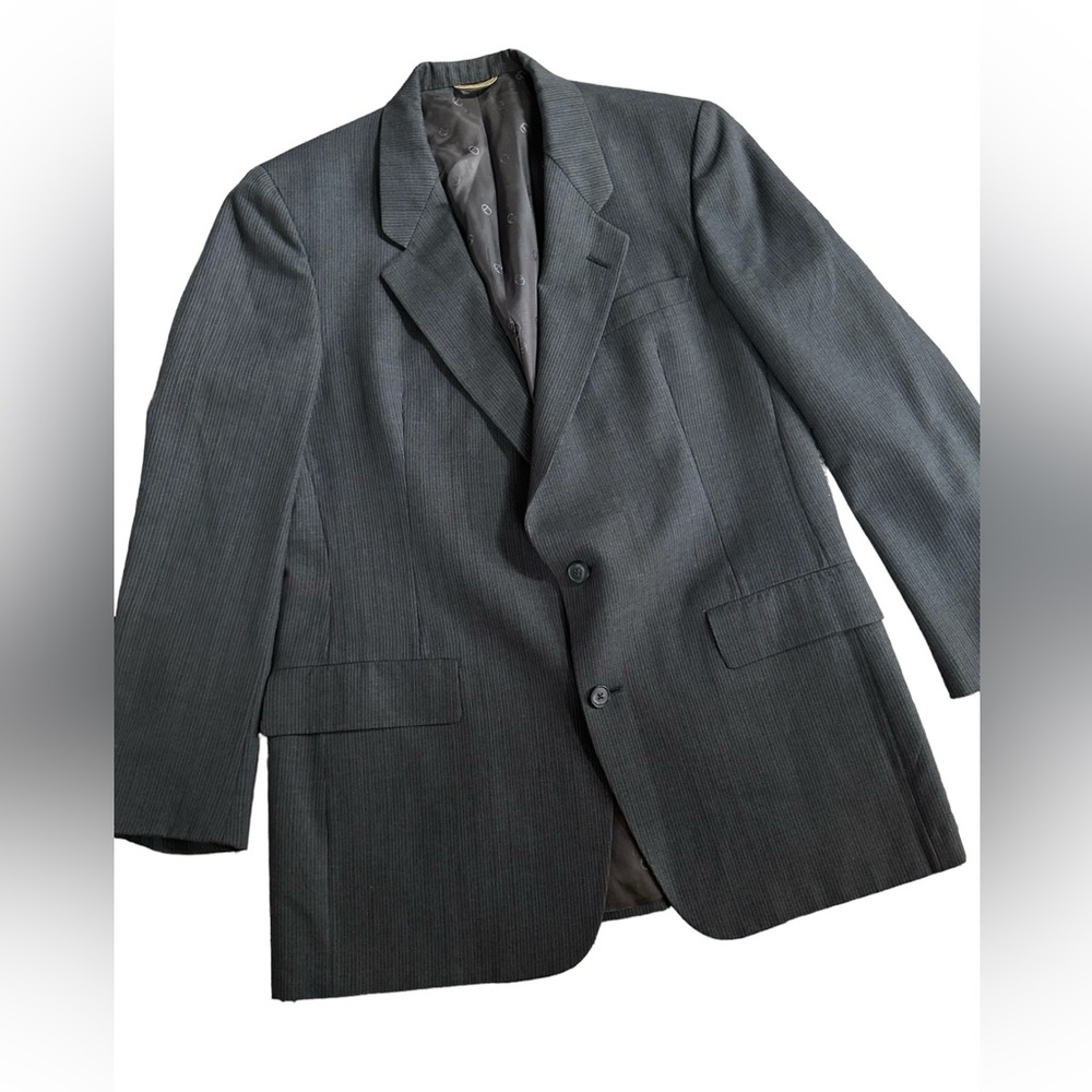 Men Christian Dior Grand Luxe Collection Virgin Wool Blazer Suit Made USA Large